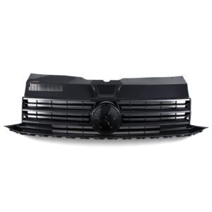 Gloss Black Badged Front Bumper Grille For VW Transporter T6 Van 16-19