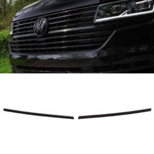 Gloss Black 2 Piece Short Grille Trims For VW Transporter T6.1 19-24