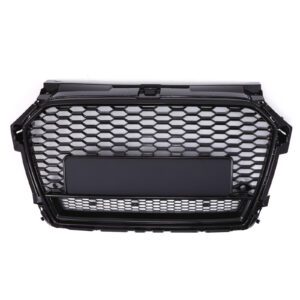 Gloss Black Front Badgeless Grille RS Quattro Style For Audi A1 8X Facelift 15-18
