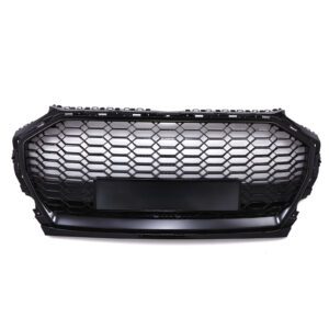 Gloss Black Front Badgeless Grille SQ5 Style For Audi Q5 FY Facelift 21-24
