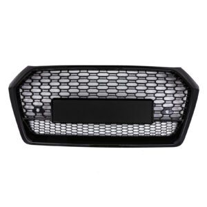 Gloss Black Front Badgeless Grille SQ5 Quattro Style For Audi Q5 FY 16-21