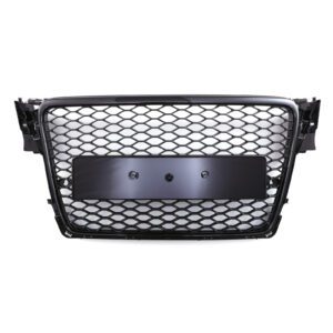 Black Front Badgeless Grille Honeycomb RS4 Style for Audi A4 B8 08-13