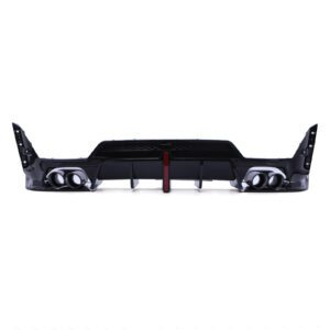 Gloss Black Rear Quad Diffuser M Performance Style For BMW 3 Series G20 LCI 22+