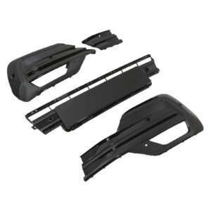 Gloss Black Front Bumper Fog Light Covers & Inserts For VW Transporter T6.1 19+