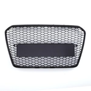 Black Front Badgeless Grille Honeycomb RS5 Style for Audi A5 B8.5 8T 12-16