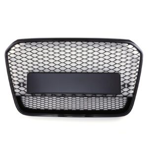 Black Front Badgeless Grille Honeycomb RS5 Style for Audi A6 C7 11-15