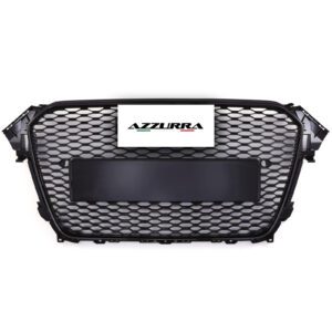 Gloss Black Front Grille Honeycomb RS4 Style for Audi A4 B8.5 13-16