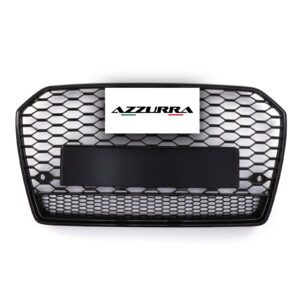 Gloss Black Front Grille Honeycomb RS6 Style for Audi A6 C7.5 16-18