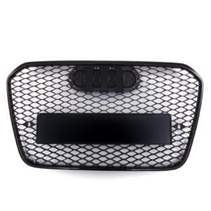 Gloss Black Front Grille Honeycomb RS6 Style for Audi A6 C7 11-15