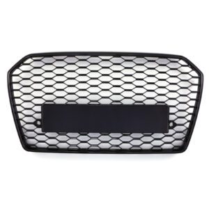 Gloss Black Front Grille Honeycomb RS6 Style for Audi A6 C7.5 16-18