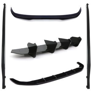 Gloss Black Aero Lowline Kit For VW Golf MK8 R-Line 20+