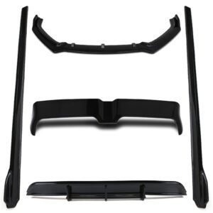 Gloss Black Aero Lowline Kit Oettinger Style For VW Polo MK5 6C Facelift 14-18