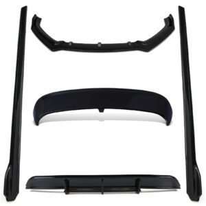 Gloss Black Aero Lowline Kit WRC Style For VW Polo MK5 6C Facelift 14-18