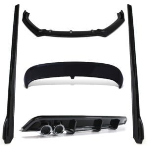 Gloss Black Aero Lowline Kit WRC Style For VW Polo MK5 6C 14-18