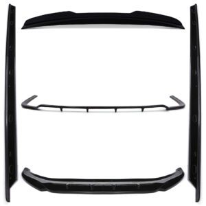 Gloss Black Aero Low Line Body Kit For VW Caddy MK5 LWB Tailgate 20+