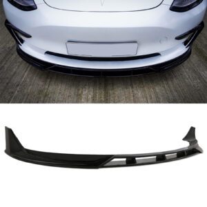 Front Splitter For Tesla Model 3 2019+ Black Fitted