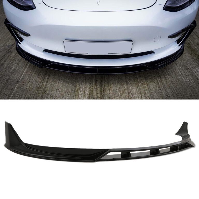 Front Splitter For Tesla Model 3 2019+ Black Fitted
