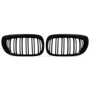 Gloss Black Front Kidney Grilles For BMW 3 Series E46 2 Door LCI 02-05