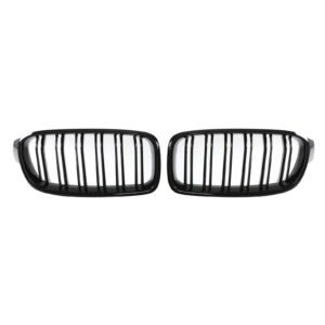 Gloss Black Front Kidney Grilles For BMW 3 Series F30 12-18