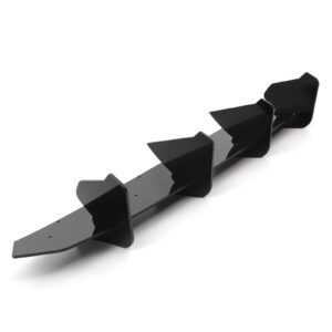 Rear Blade Diffuser Lip Gloss Black For Volkswagen Golf R & R-Line MK8 2020+