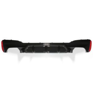 Rear Diffuser Lip with Rain Light Gloss Black For BMW 5 Series G30 17-20