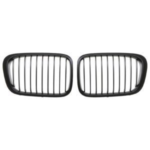 Gloss Black Front Kidney Grilles For BMW 3 Series E46 2 Door 99-01